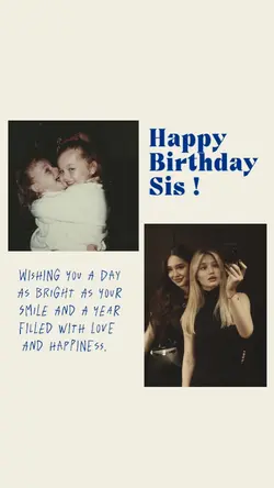 B'day my sister 