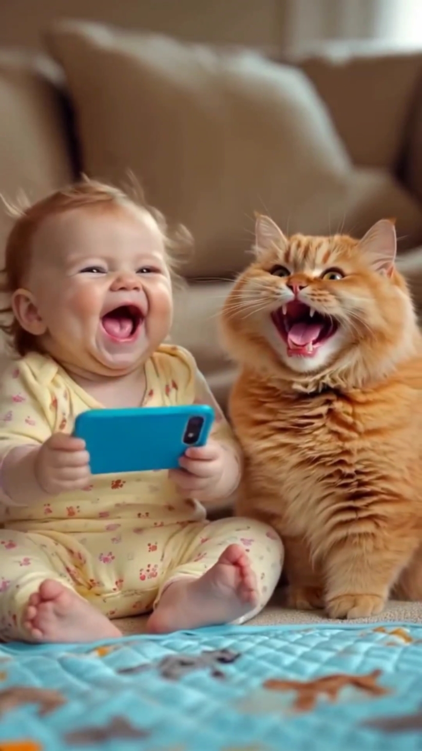 BABY & KATZE LACHEN LOL