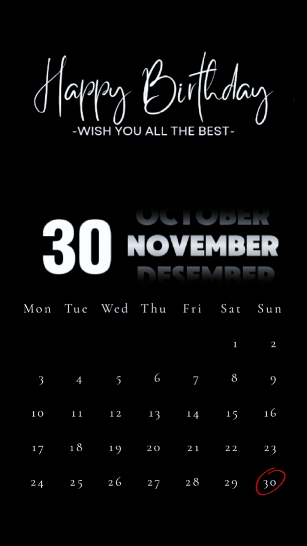 HBD 30 NOVEMBRE 
