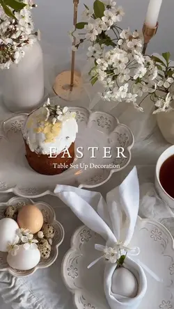 easter table set up