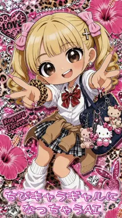 平成風ちびキャラギャルになるAI加工