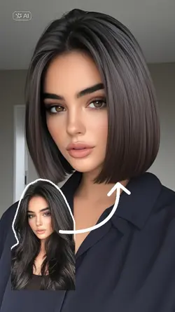 long bob hair effect