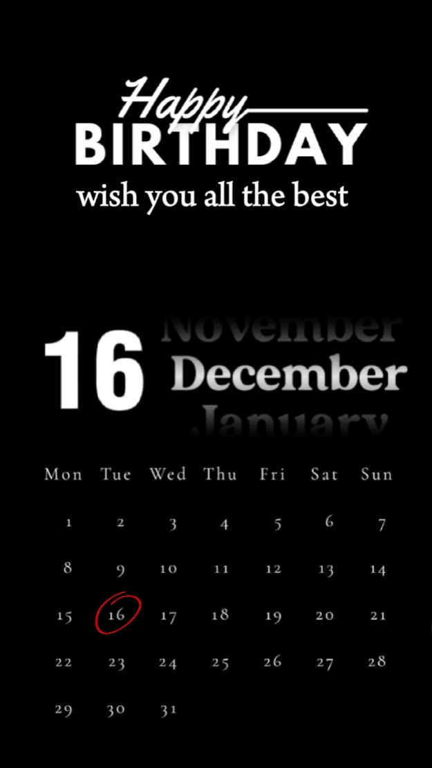 HBD 16 DE DEZEMBRO 