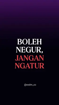 boleh negur jangan