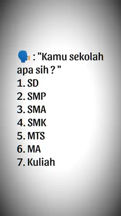 kamu sekolah apa sih