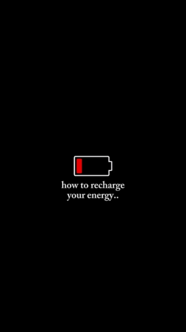 RECHARGE YOUR ENERGY