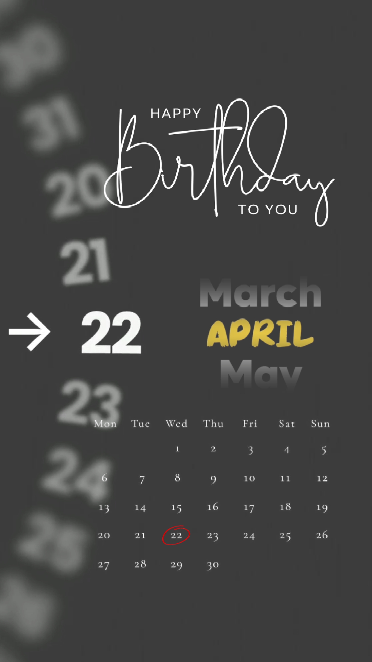 HBD 22 APRIL 