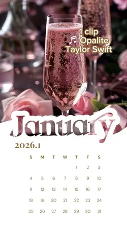1月calendar(white)