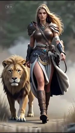 cat mulher e o leão 