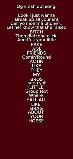 OG CRASH OUT SONG