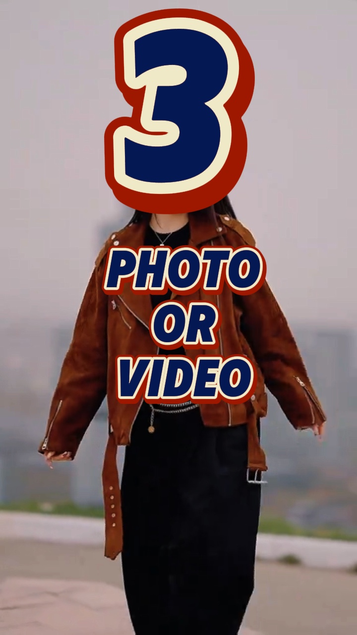 3 foto ou vídeo 