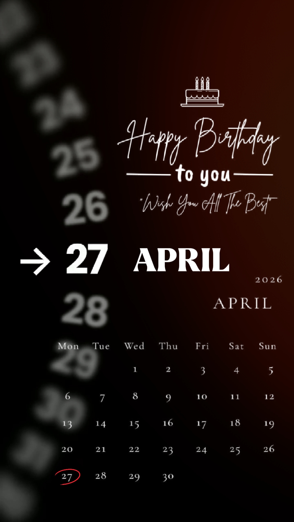 BIRTHDAY 27 APRIL