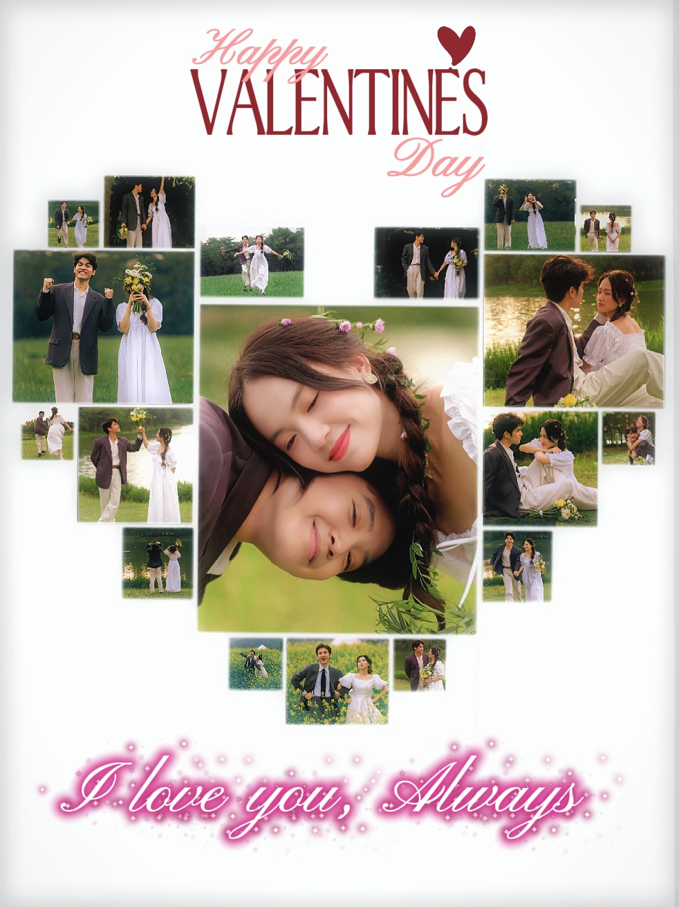 Cuadrícula de collage de corazón