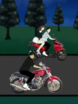 Animasi Naik Motor