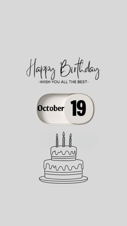 HBD 19 de outubro 