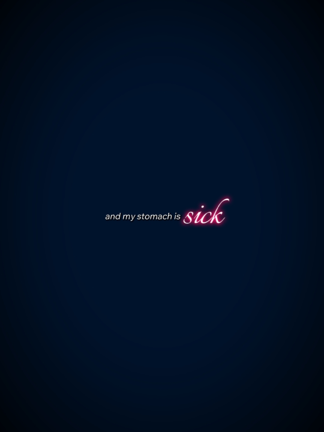 stomach is sick