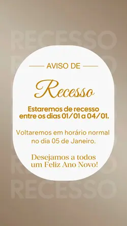 aviso de recesso 