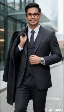dark gray suit