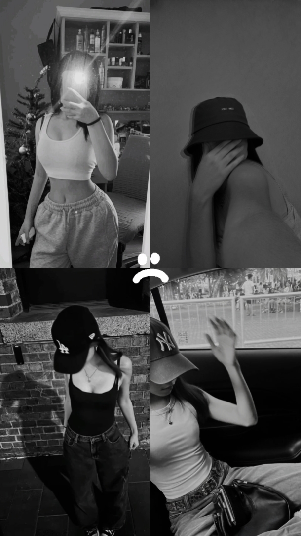 black and white