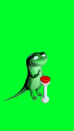 Lizard button meme