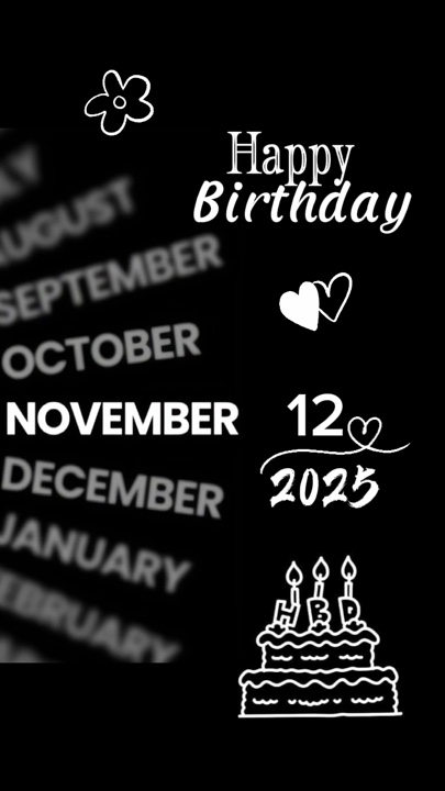 happy birthday 12nov