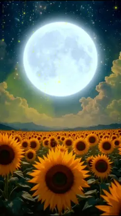 Noche con Girasoles