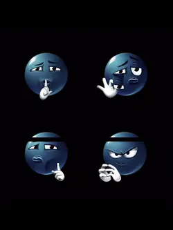 Blue Emojis Edit🥶🔥☠️
