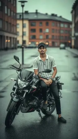 Motorcykel-selfie med attityd