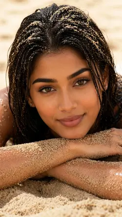 Sand portrait