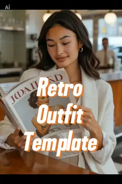 Retro outfit templat