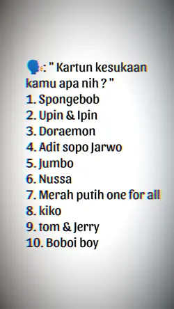 kartun kesukaan kamu