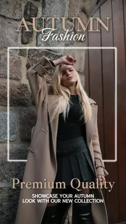 Industria de la Moda Otoño Nueva Colección Promo Plantilla