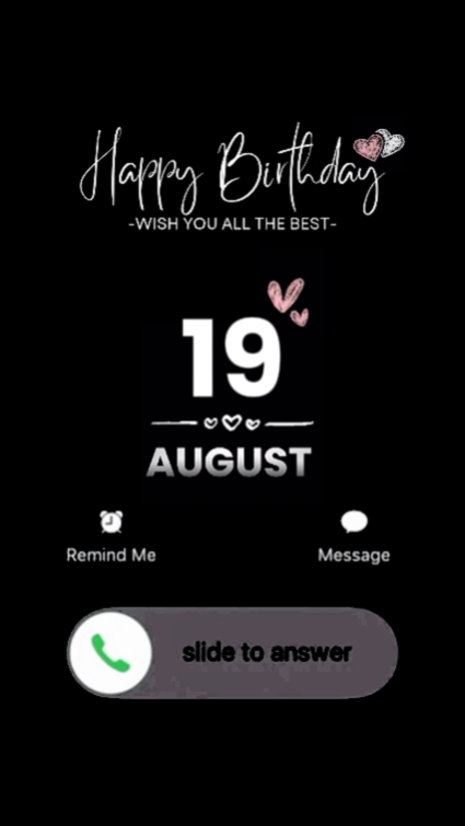 Hbd mylove 19 de agosto