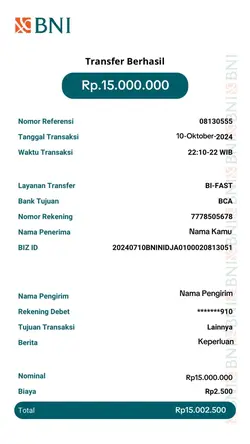 Transfer Bank BNI