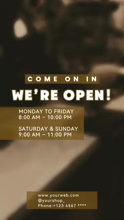We're Open! 
