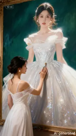 Vẽ Tranh Cô Dâu AI
