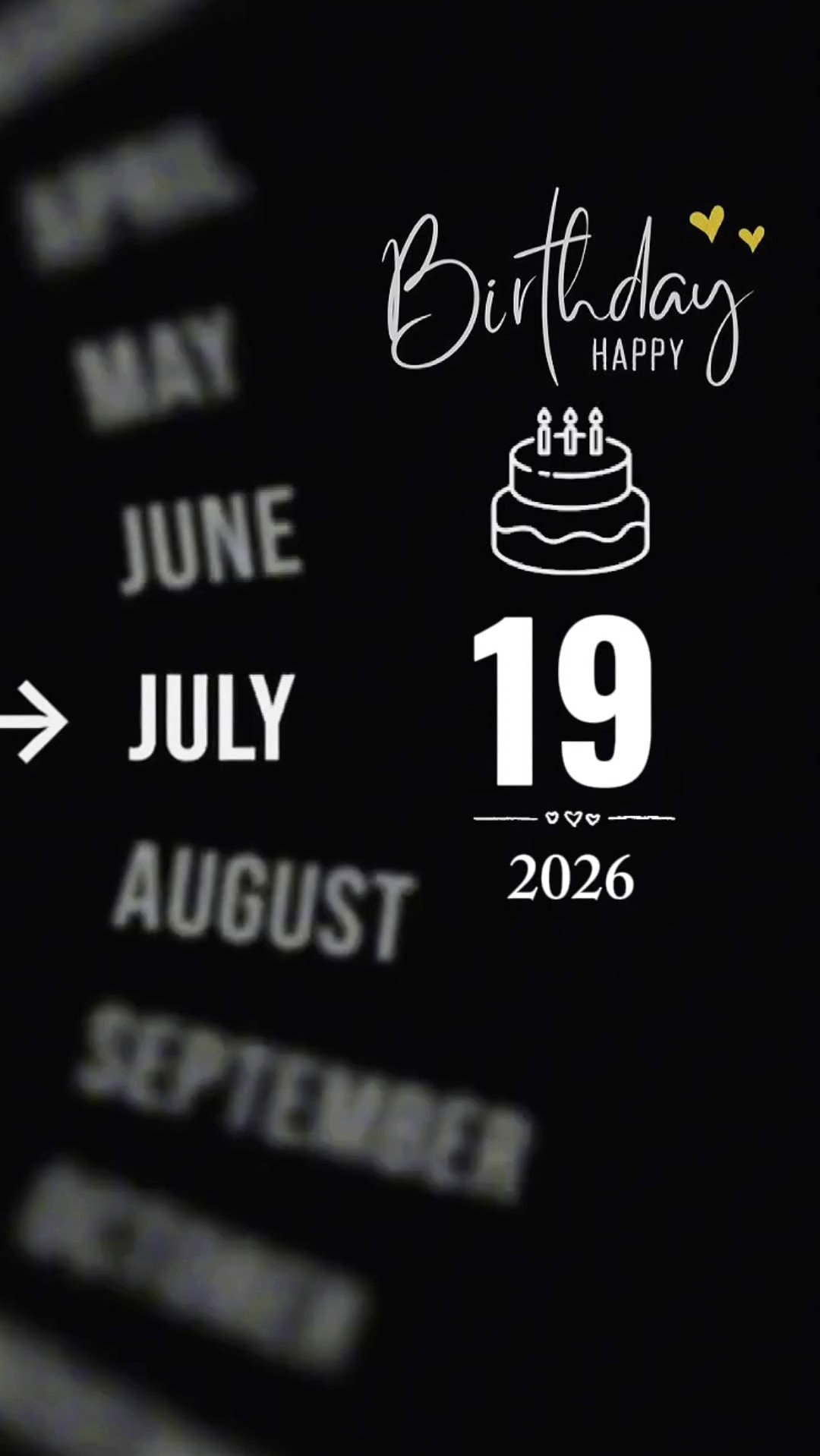 Birthday 19 July