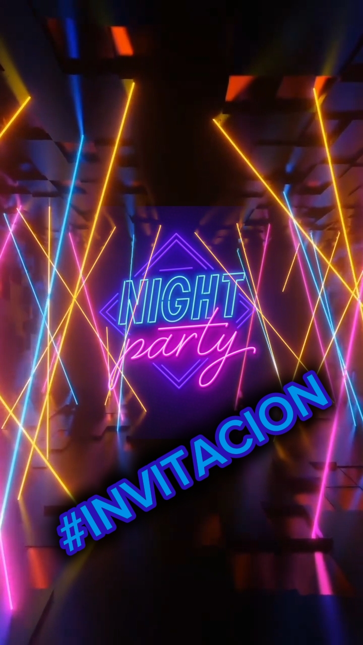 Convidar. festa neon