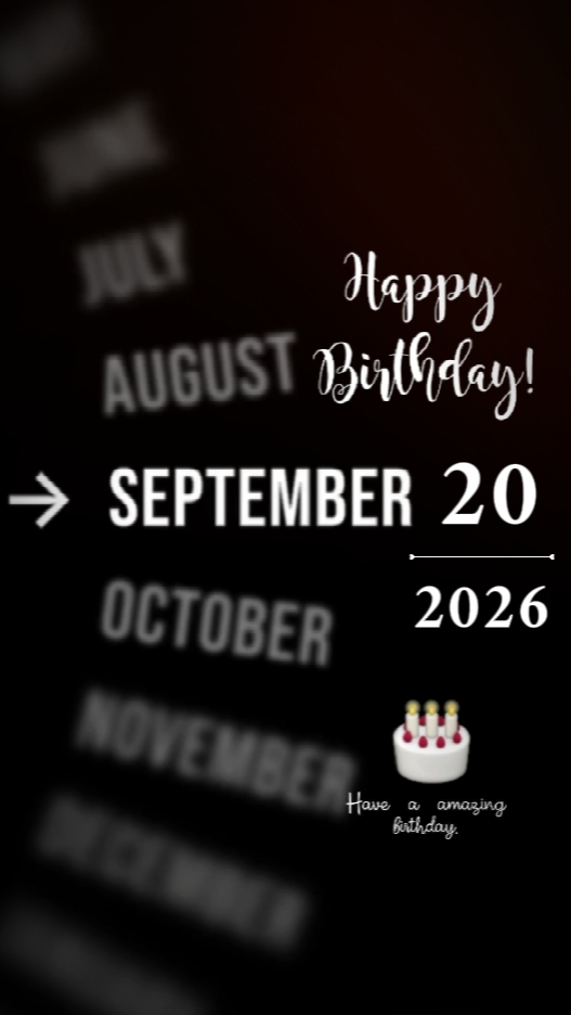 Hbd 20 September