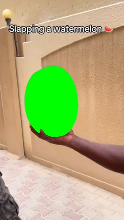 slapping watermelon