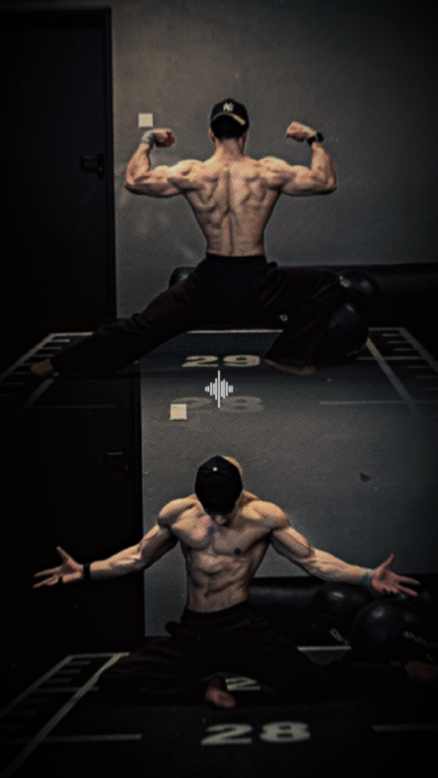 Pose de gimnasio 2 fotos