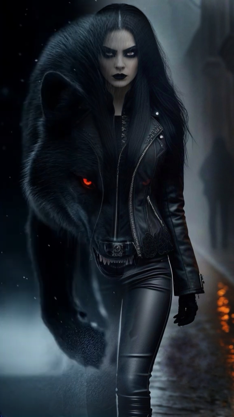 Schwarze Wolfskönigin