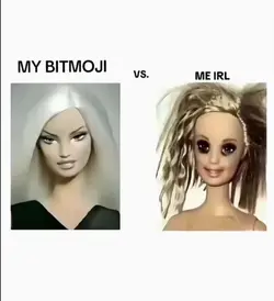 my bitmoji vs me irl