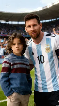 hug with messi