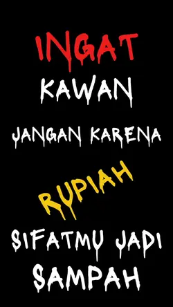 jangan karena rupiah