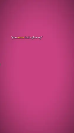 you never had a glow
