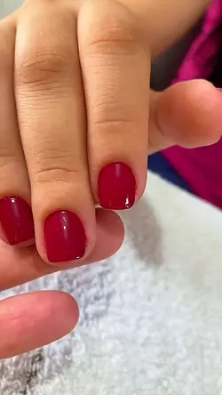 Unhas antes e depois