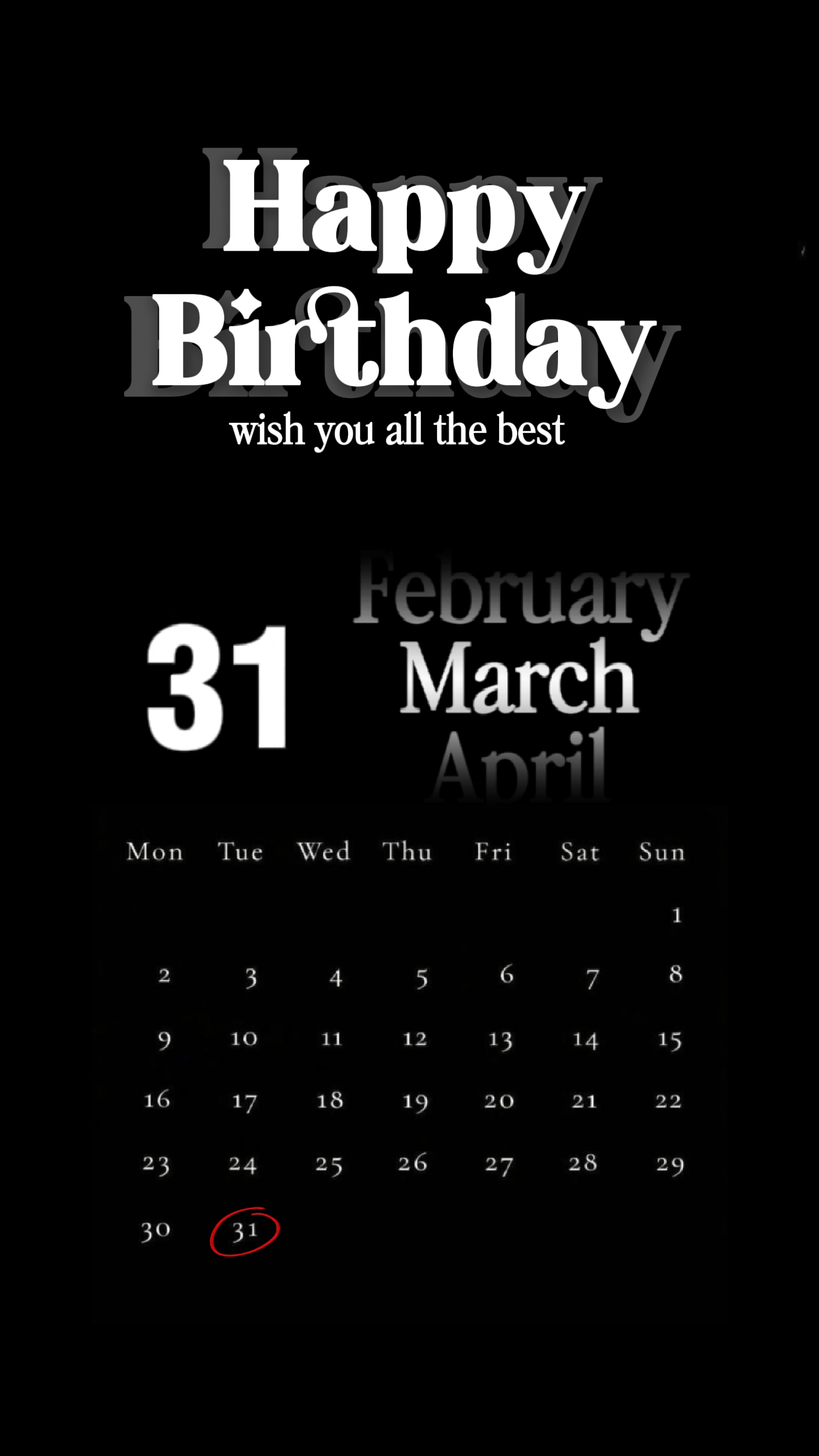 HBD 31 MARET 
