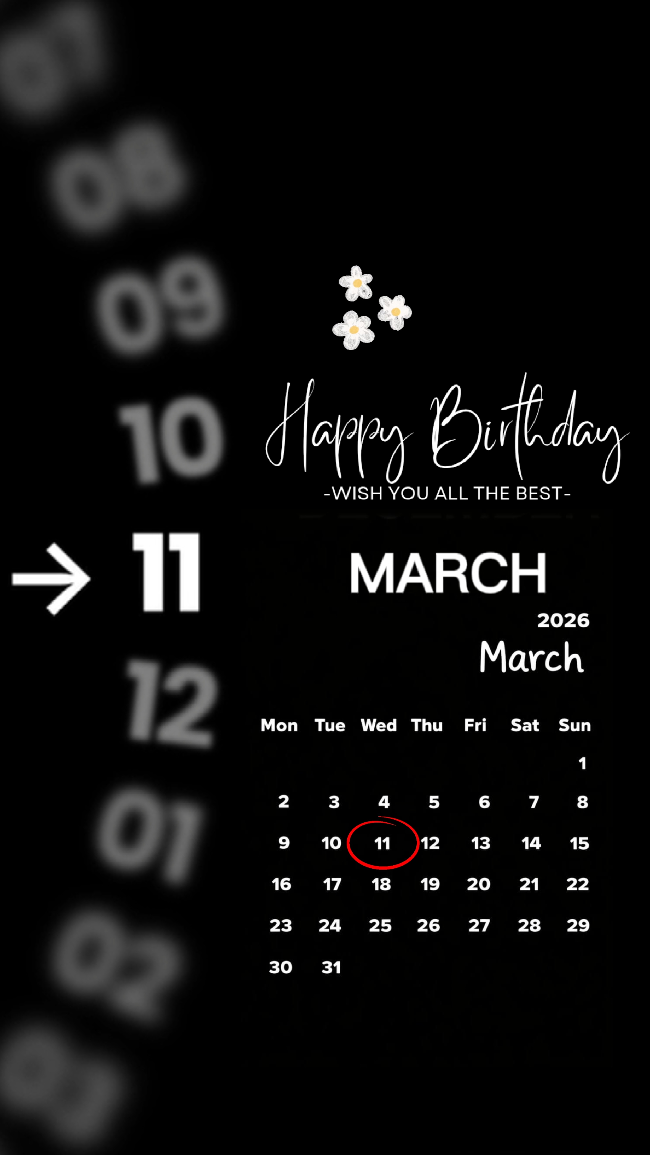 Hbd 11 March