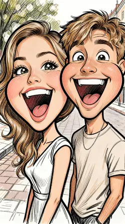 ai couple caricature
